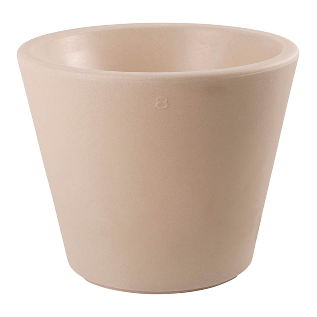 8 seasons design Shining Classic Pot XM Pflanztopf / Dekoleuchte, sand, ausgeschaltet