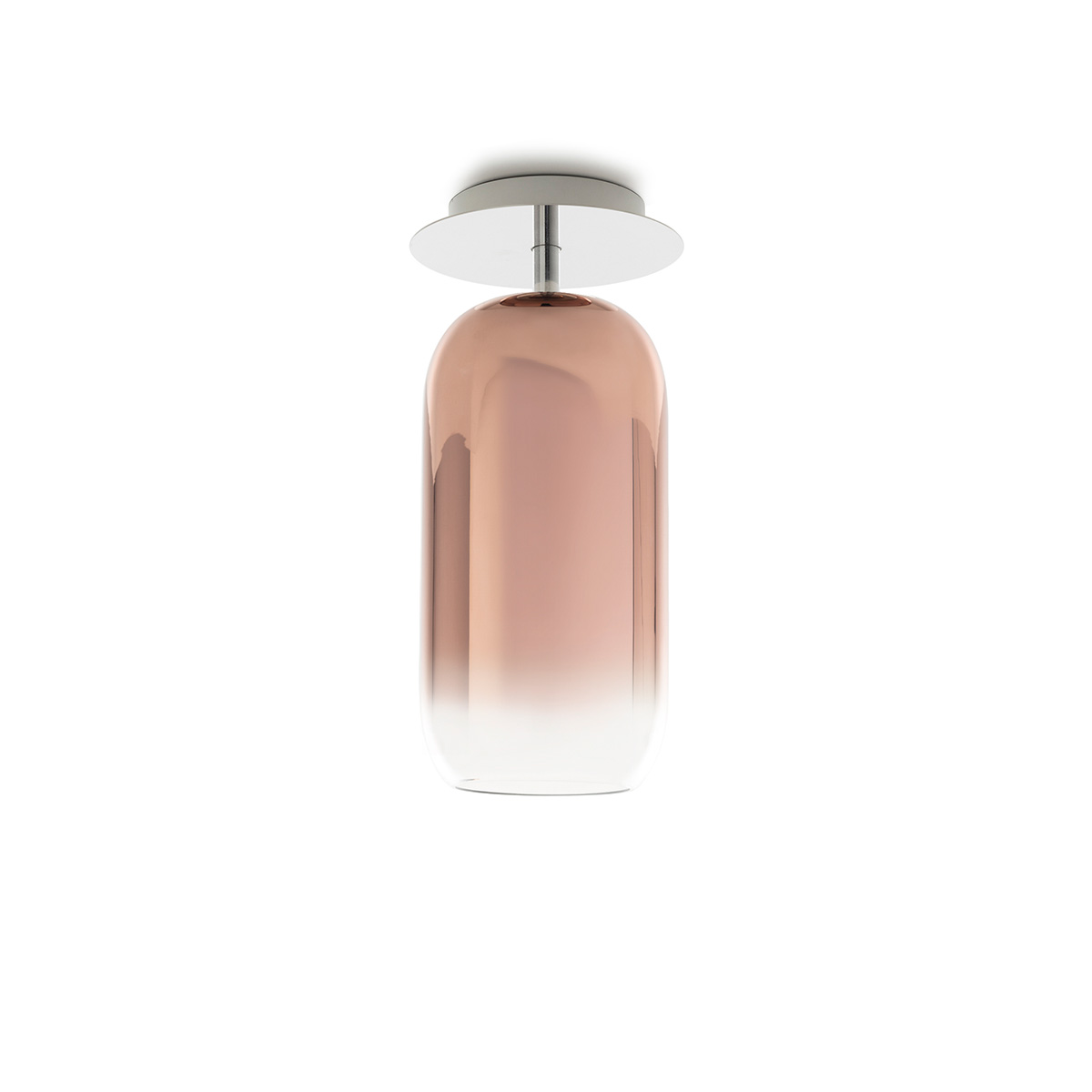 Artemide Gople Lamp Mini Soffitto, Aluminium, Schirm: kupferfarben
