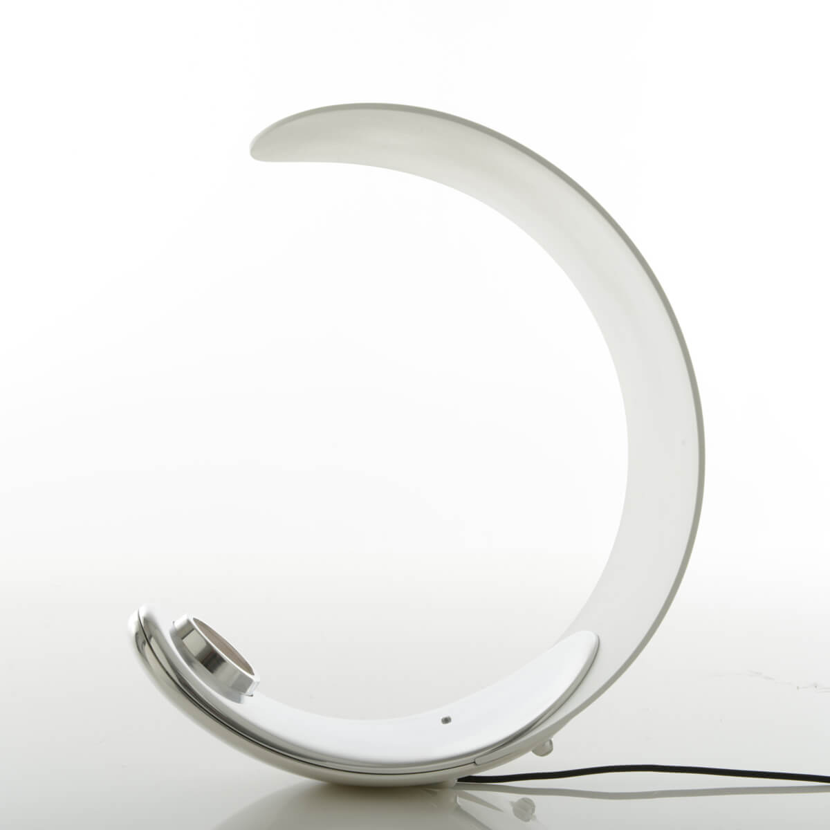 Luceplan Curl LED Tavolo, weiß / Chrom