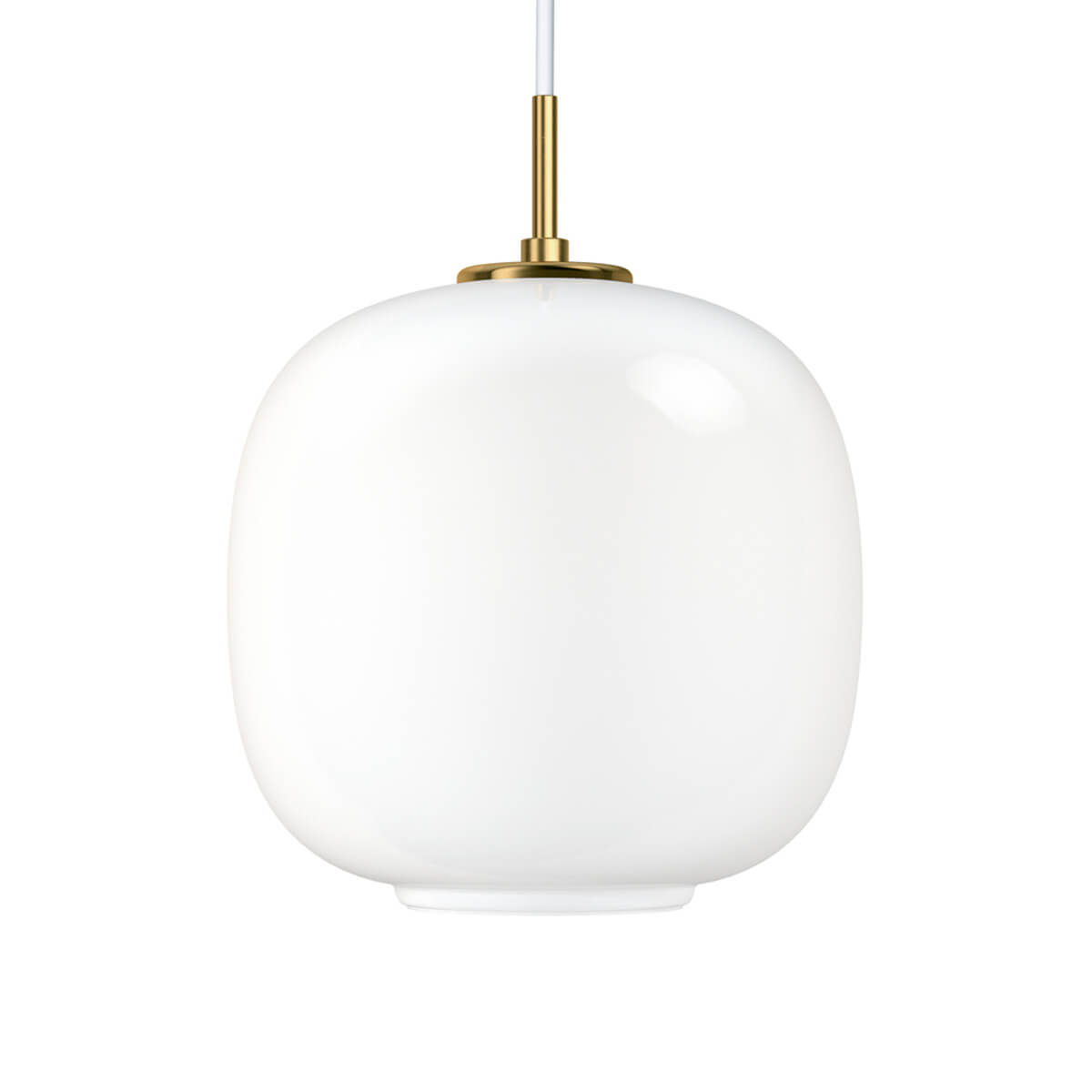 Louis Poulsen VL45 Radiohus Pendelleuchte, Ø: 25 cm, Opalglas weiß