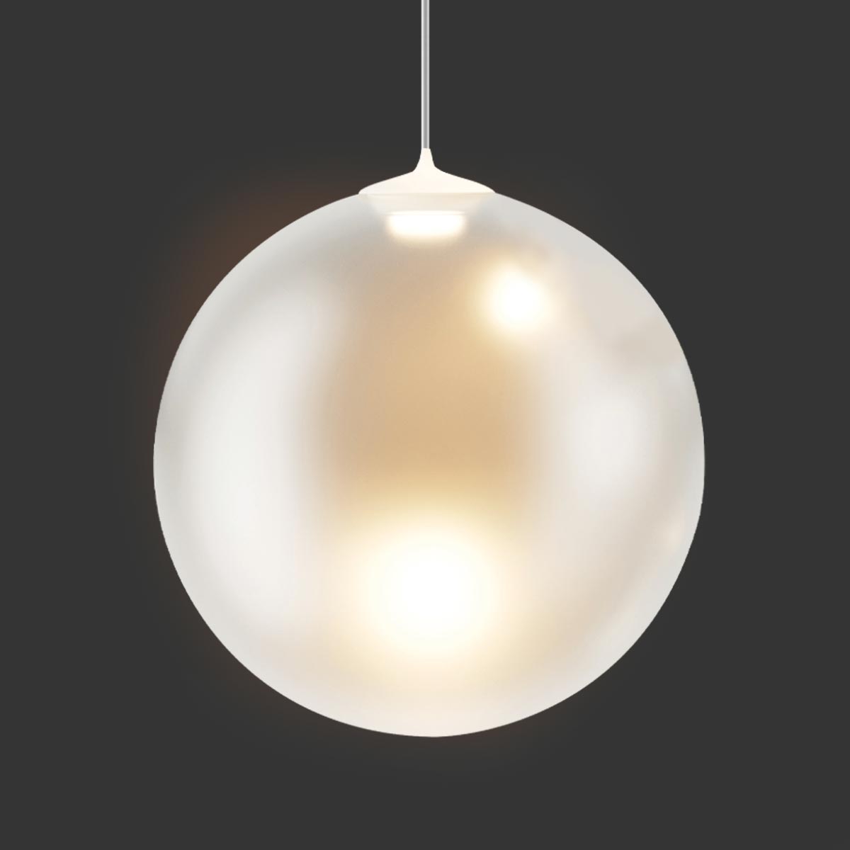 Lodes Random Solo 28 LED Pendelleuchte, weiß matt satiniert