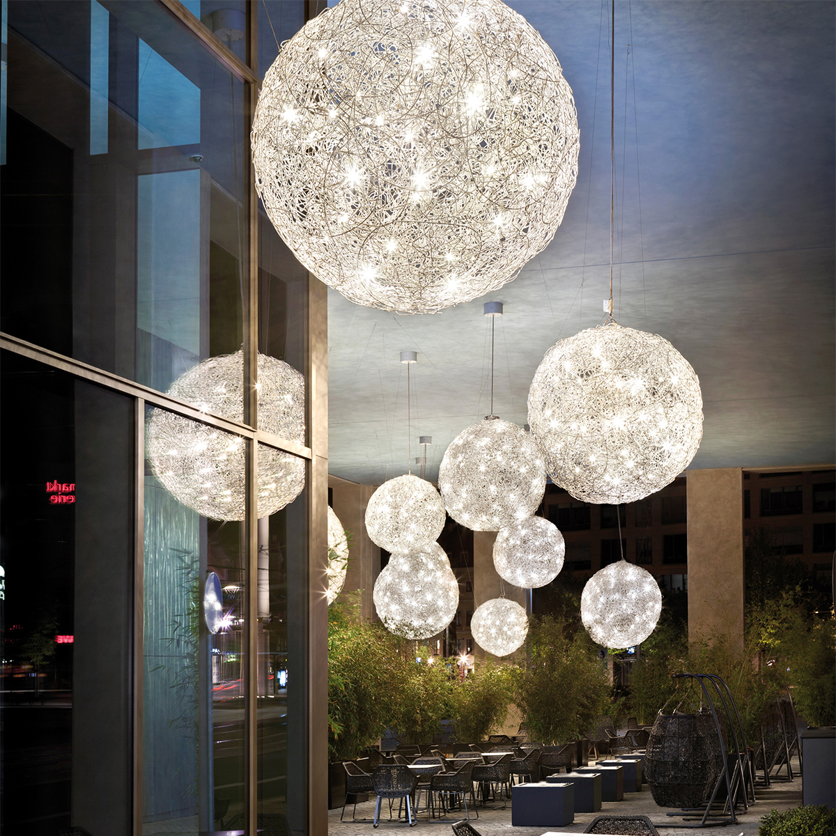 Catellani & Smith Fil de Fer Outdoor Pendelleuchte, Aluminium (Abbildung zeigt mehrere Leuchten)