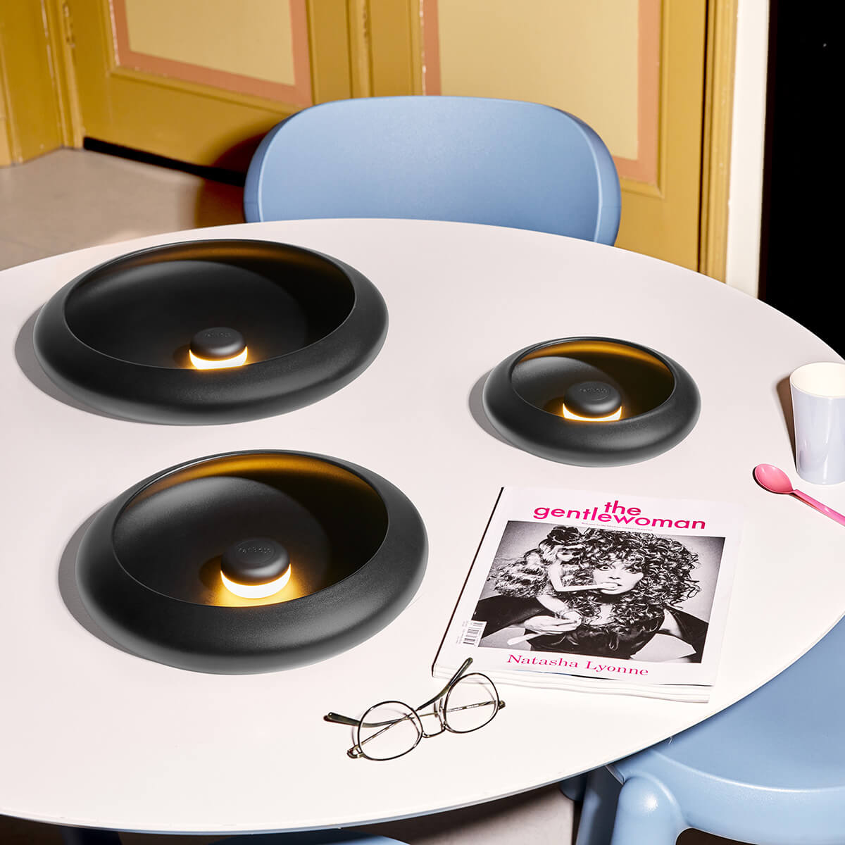 Fatboy Oloha Trio LED Akkuleuchte & Schale, anthrazit