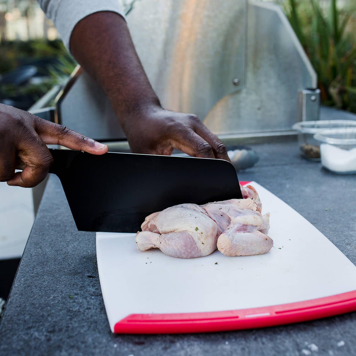 Everdure by heston blumenthal Hackmesser, Stahl titanbeschichtet