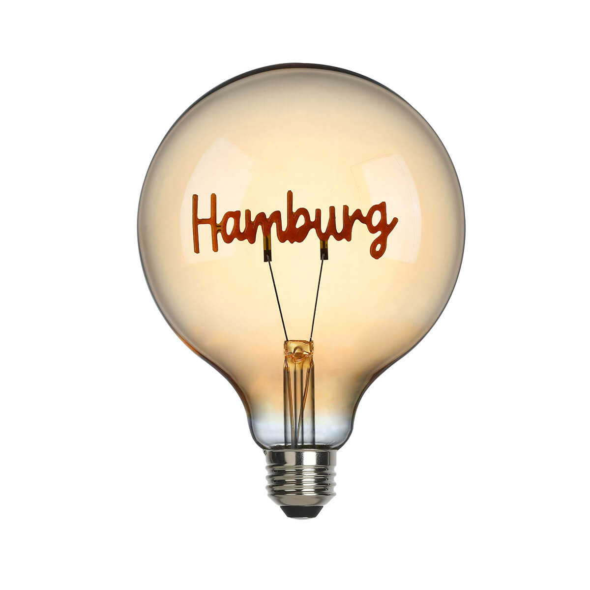 Hamburg LED Filament Globelampe E27 Amber, 1,5 W 2000 K