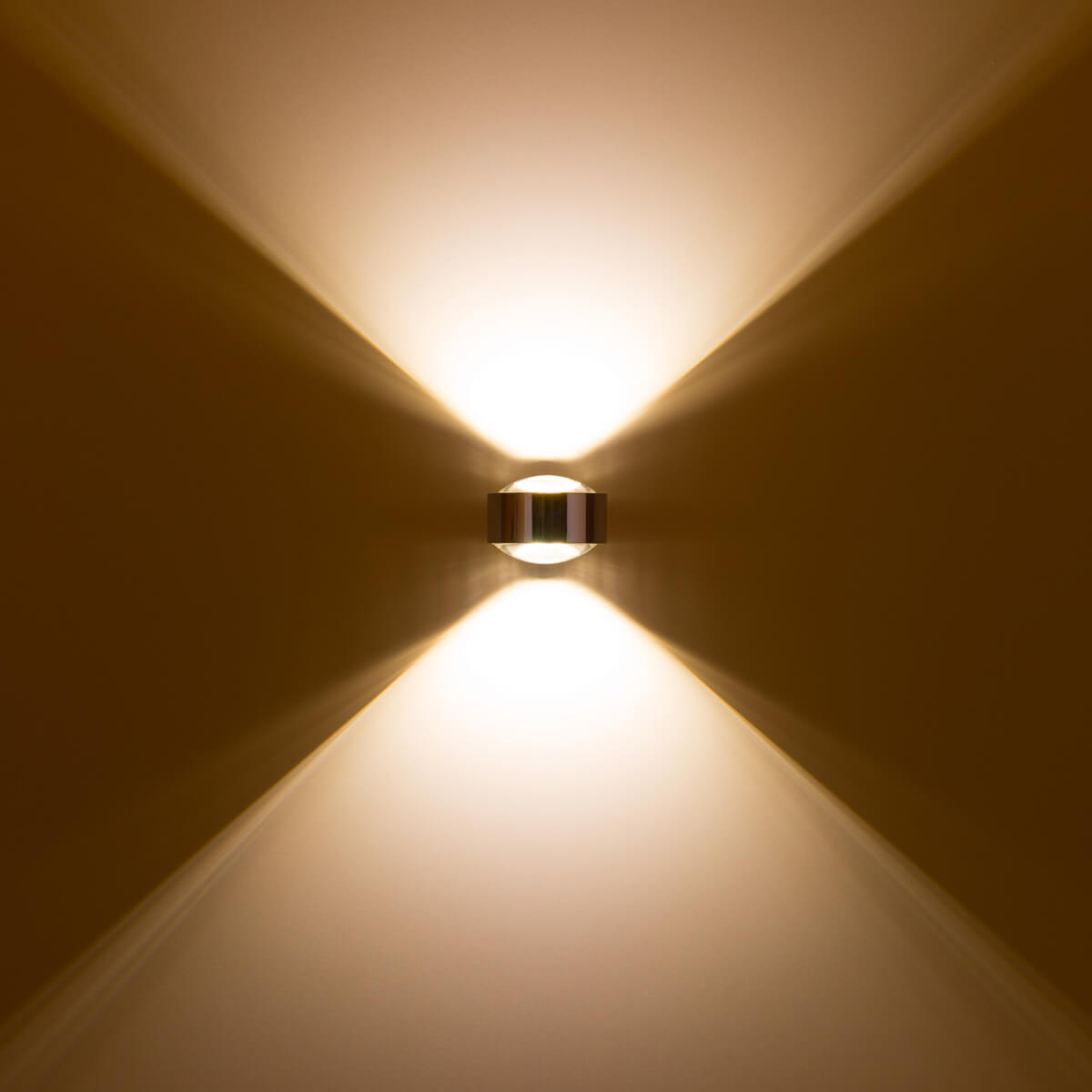 Top Light Puk Maxx Wall LED Wandleuchte, Chrom, mit Linse klar / Linse klar