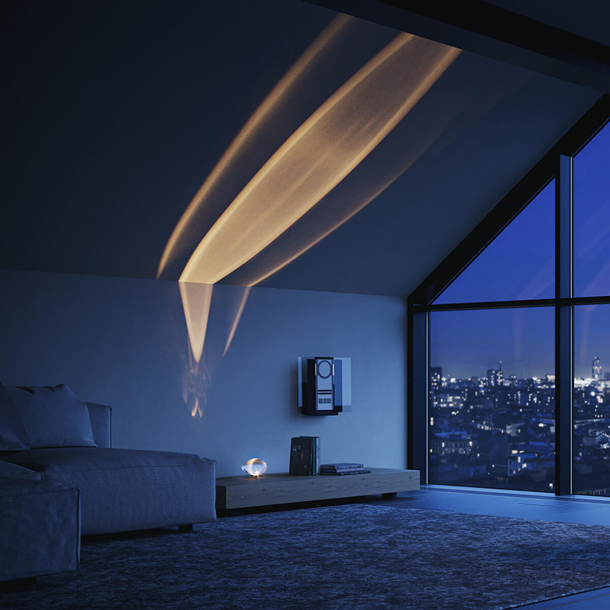 Catellani & Smith Atman LED Tischleuchte, Kristallglas / Nickel (Foto: Truetopia)