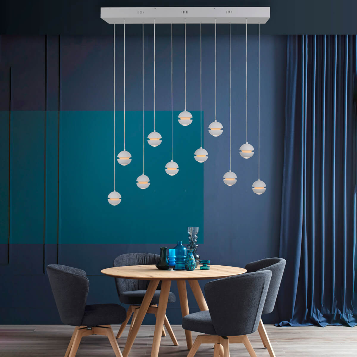 Lini LED Pendelleuchte, 11-flg.