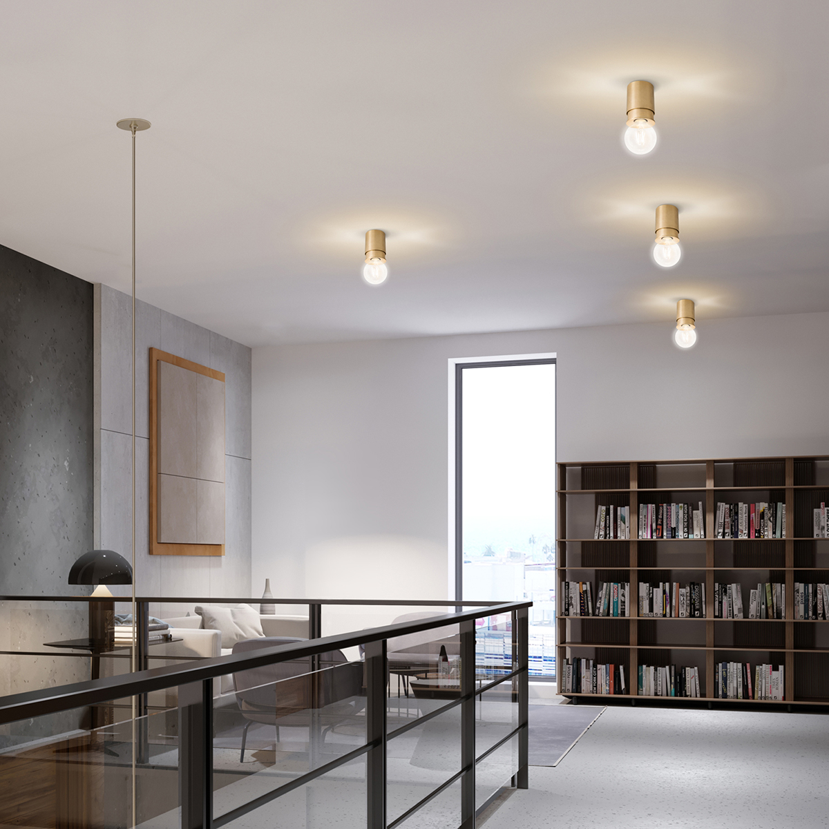 Twister Lighting Twister Pure Wand- / Deckenleuchte, messingfarben (Leuchtmittel nicht inbegriffen)