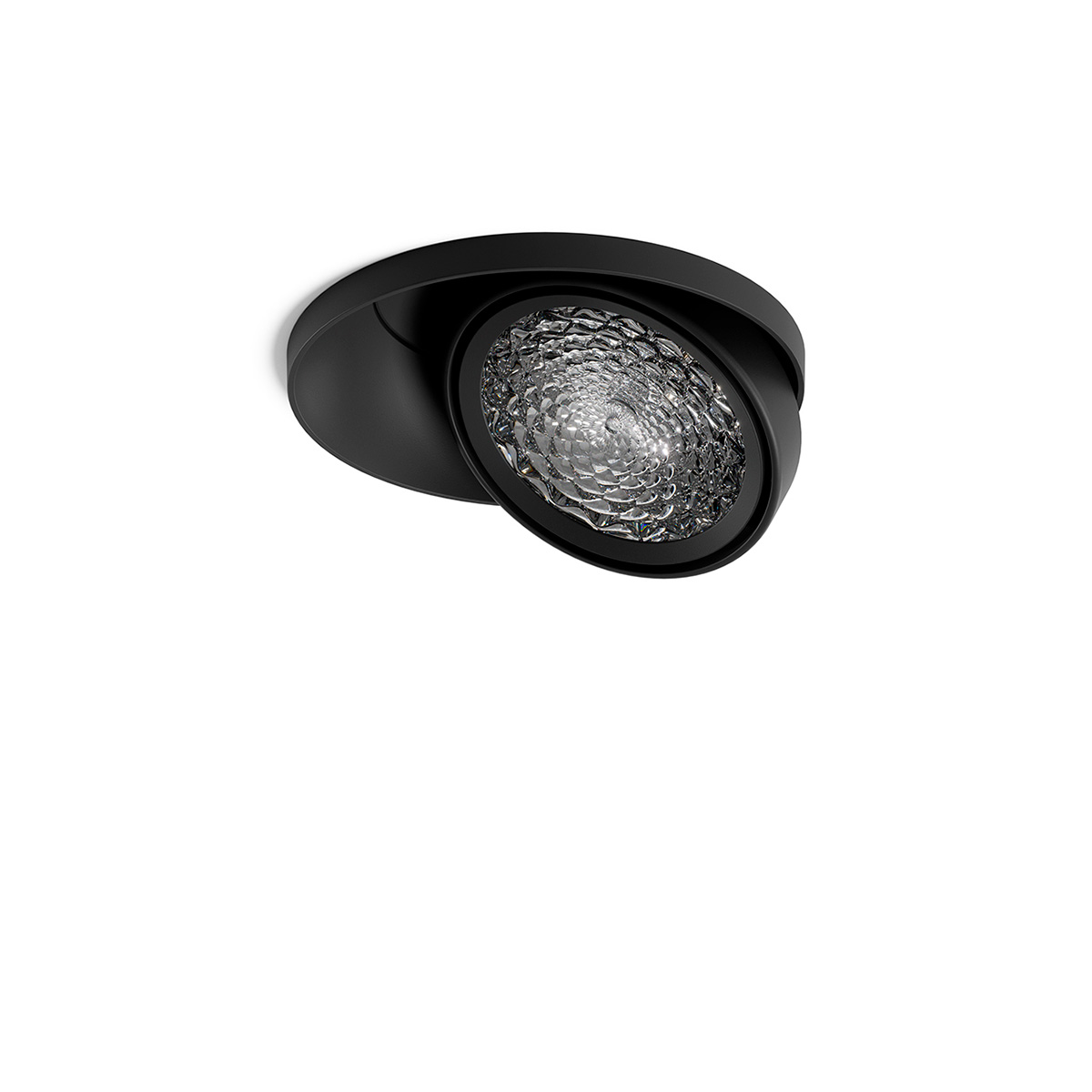 Sigor Nivo LED Decken-Einbauleuchte, schwenkbar, Ø: 14,2 cm, 36°, mattschwarz