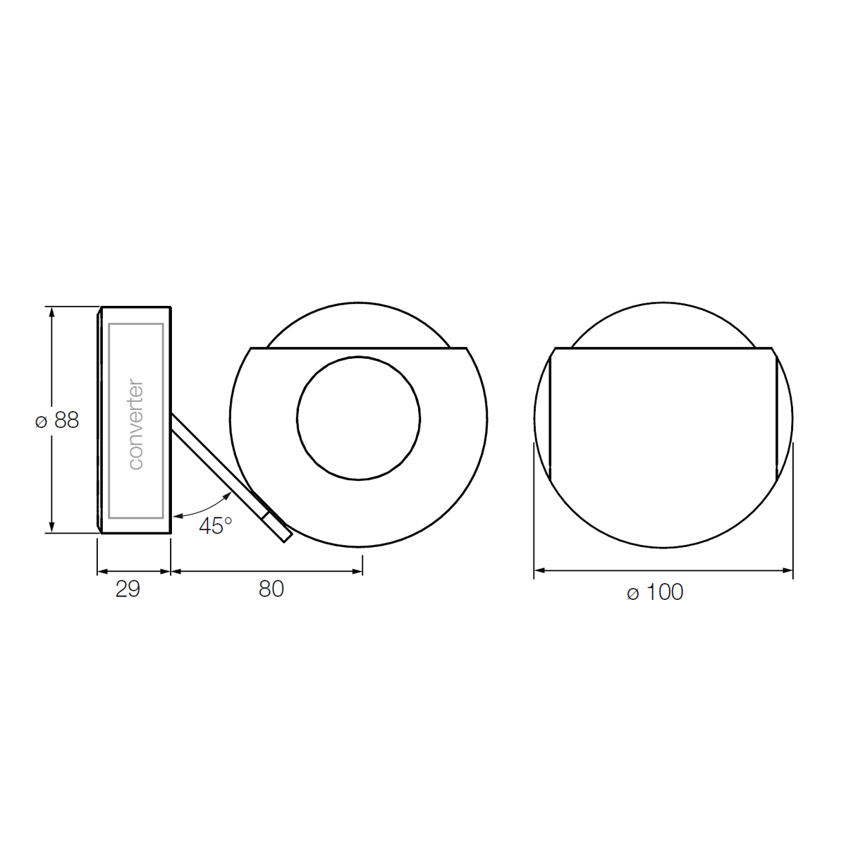 Occhio io 3d pico up C Wand- / Deckenleuchte, 2700 K