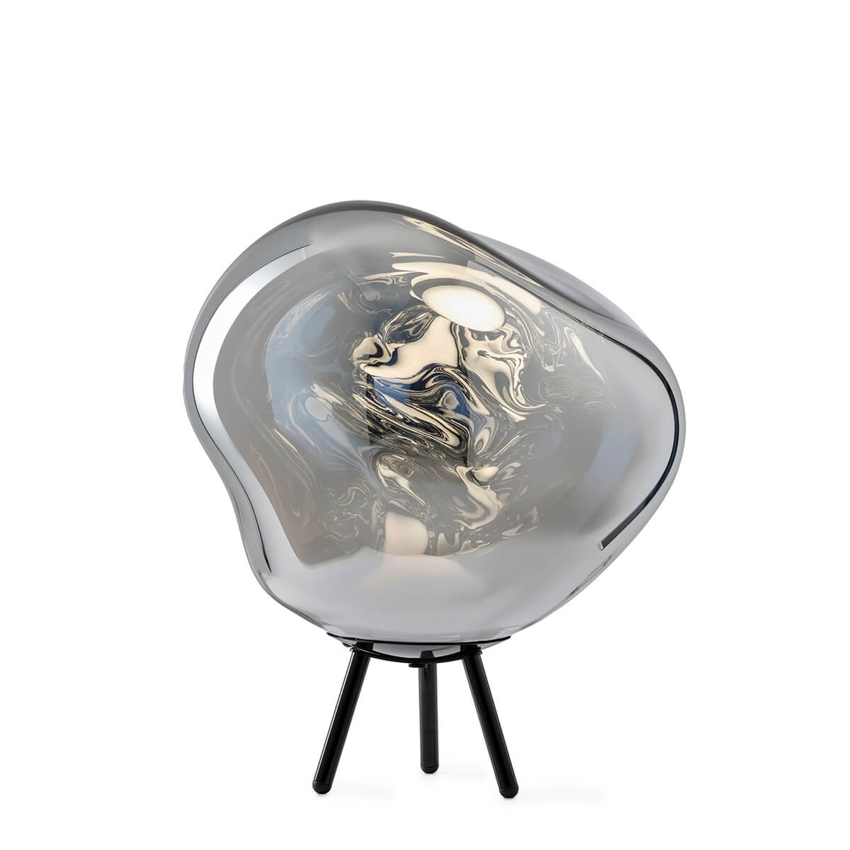 Tom Dixon Melt Large Portable LED Akkusteh- / Pendelleuchte, Silber