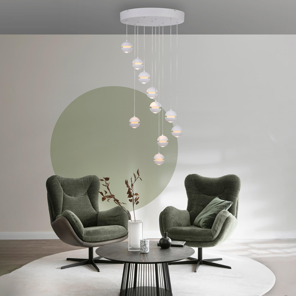 Lini LED Pendelleuchte, 10-flg.