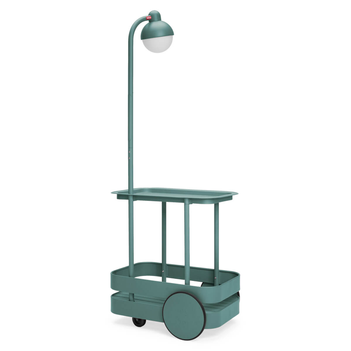Fatboy Jolly Trolley LED Akkuleuchte & Bar-Trolley, Dark sage (dunkelgrün)