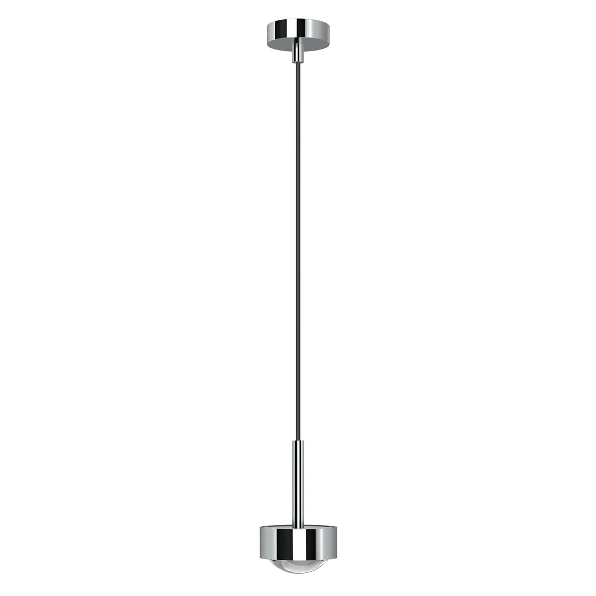 Top Light Puk Mini Long One LED Pendelleuchte, Gehäuse, Chrom, mit Linse klar (nicht inbegriffen)