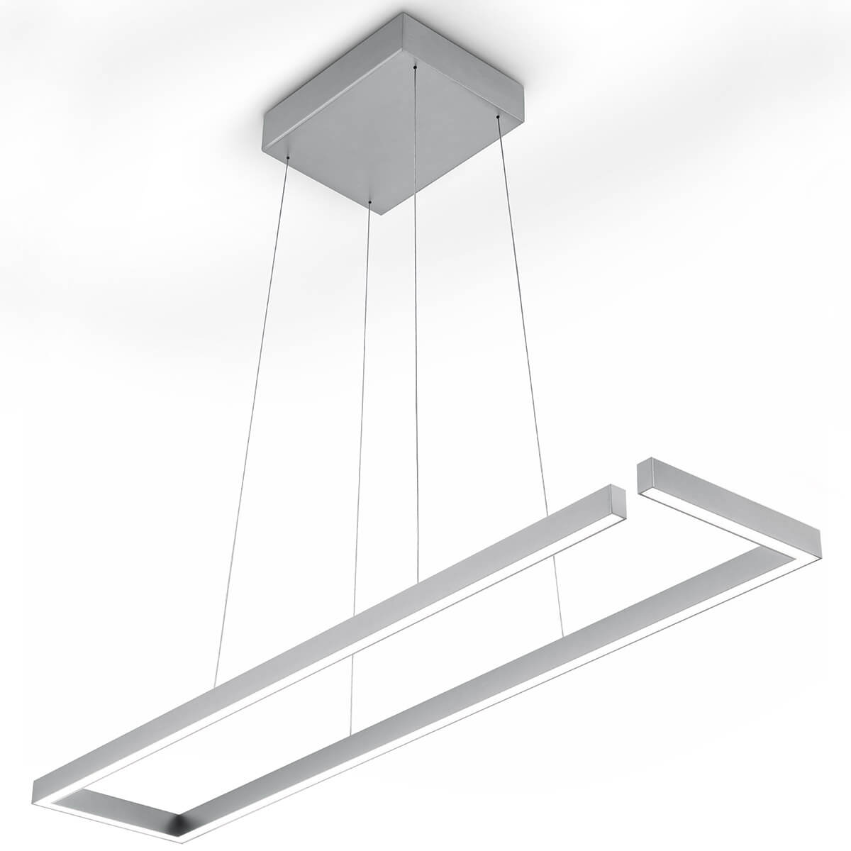 Knapstein Marisa LED Pendelleuchte, Länge: 100,6 cm, Nickel matt