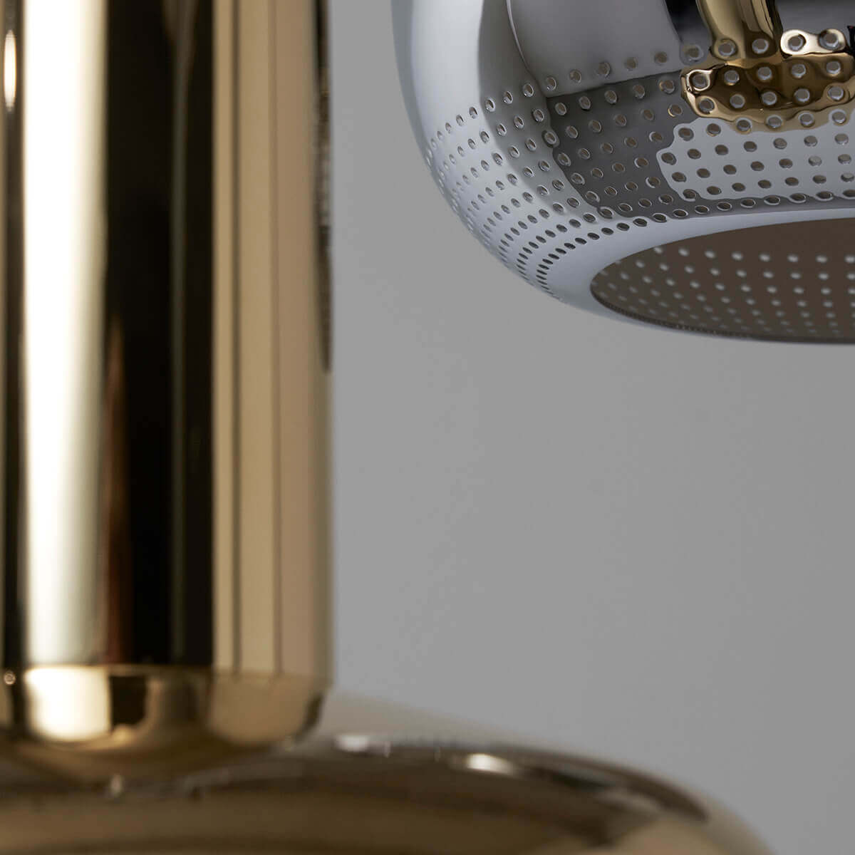 Louis Poulsen VL 56 Pendelleuchte, Messing poliert und hochglanzverchromt