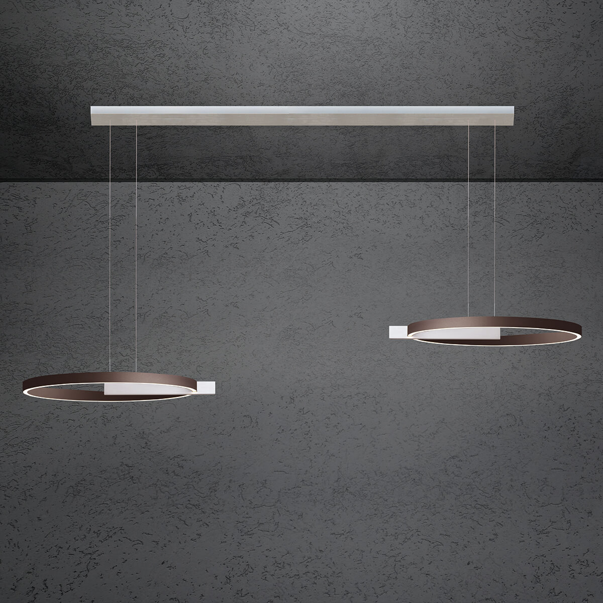 Midnight Double LED Pendelleuchte, Länge: 194 cm