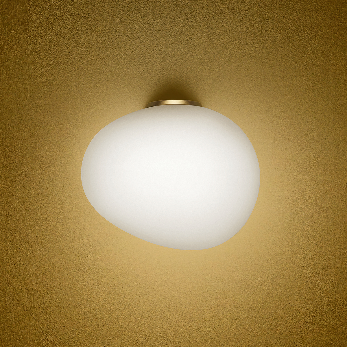 Foscarini Gregg Media Semi 1 Parete, bianco/oro (weiß/Gold)