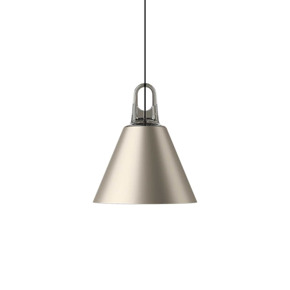 Lodes Jim Cone Pendelleuchte, grau / champagner matt