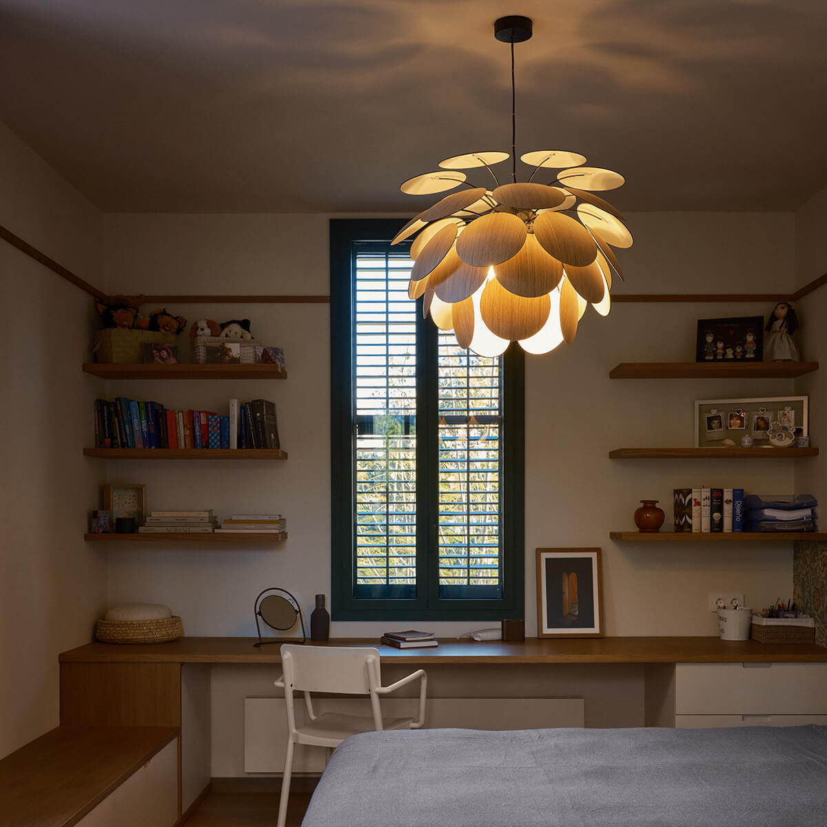 Marset Discocó Wood 68 Pendelleuchte, amerikanische Eiche