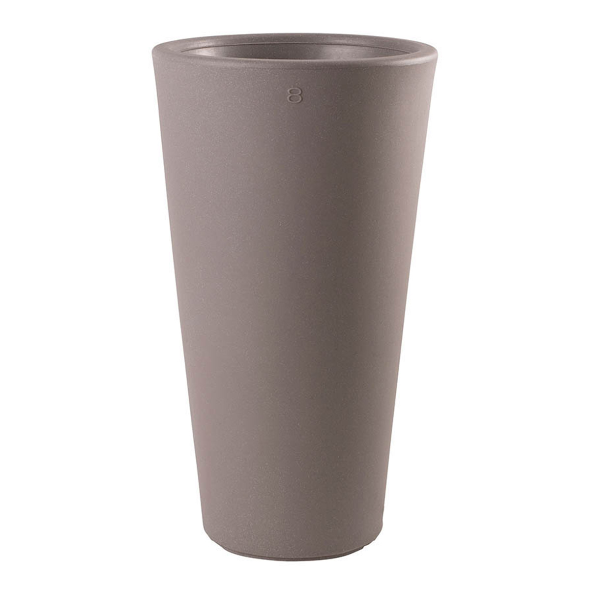 8 seasons design Shining Classic Pot L Pflanztopf / Dekoleuchte, taupe, ausgeschaltet