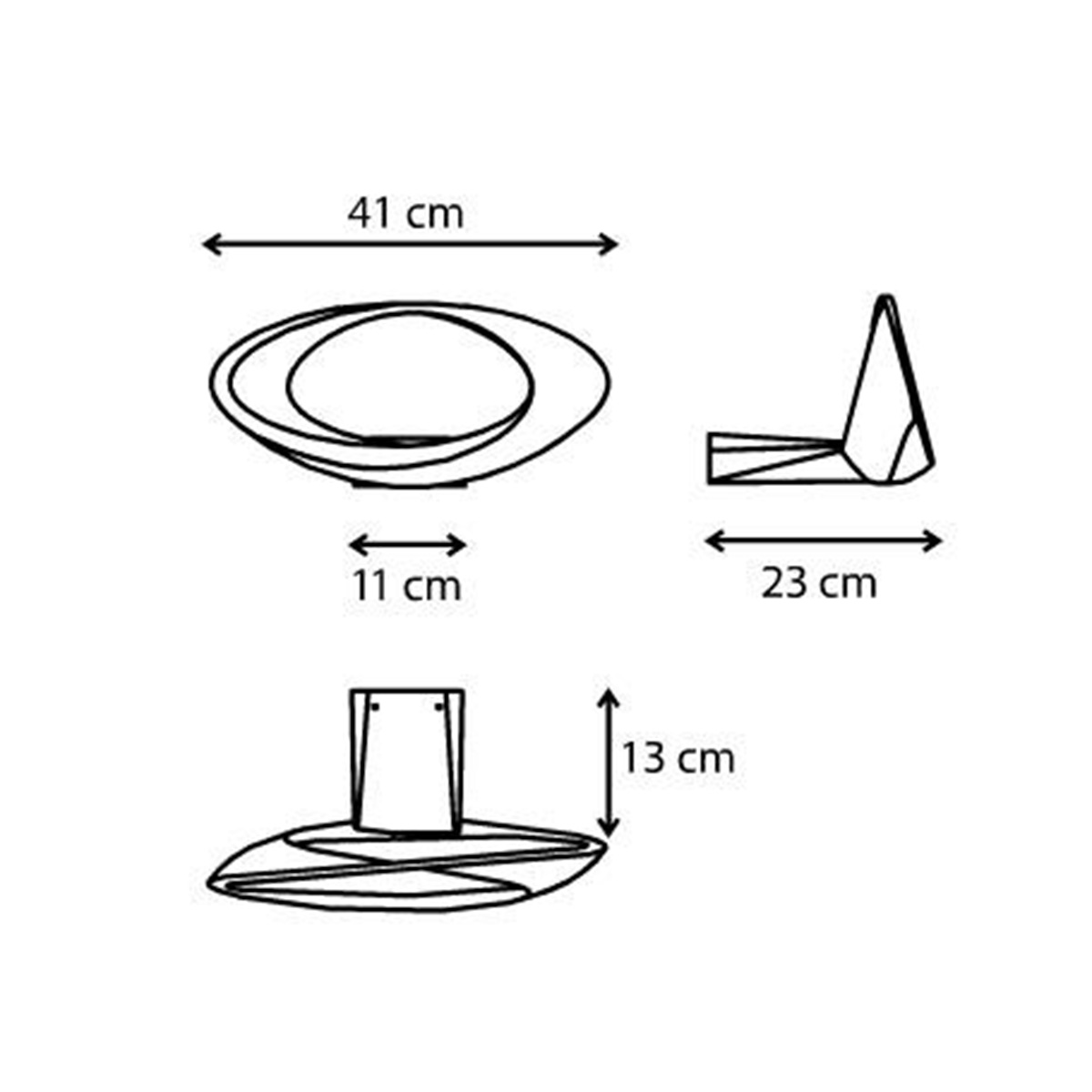Artemide Design, Cabildo Parete LED, weiß, Zeichnung