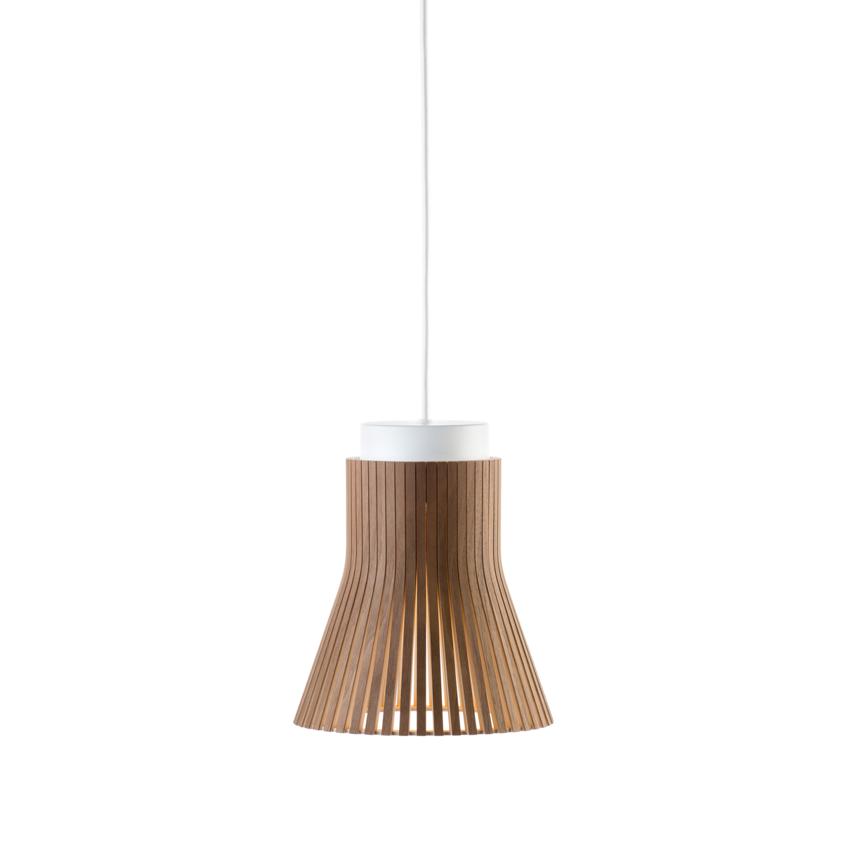 Secto Design Petite 4600 Pendelleuchte, Walnussfurnier, Kabel: weiß