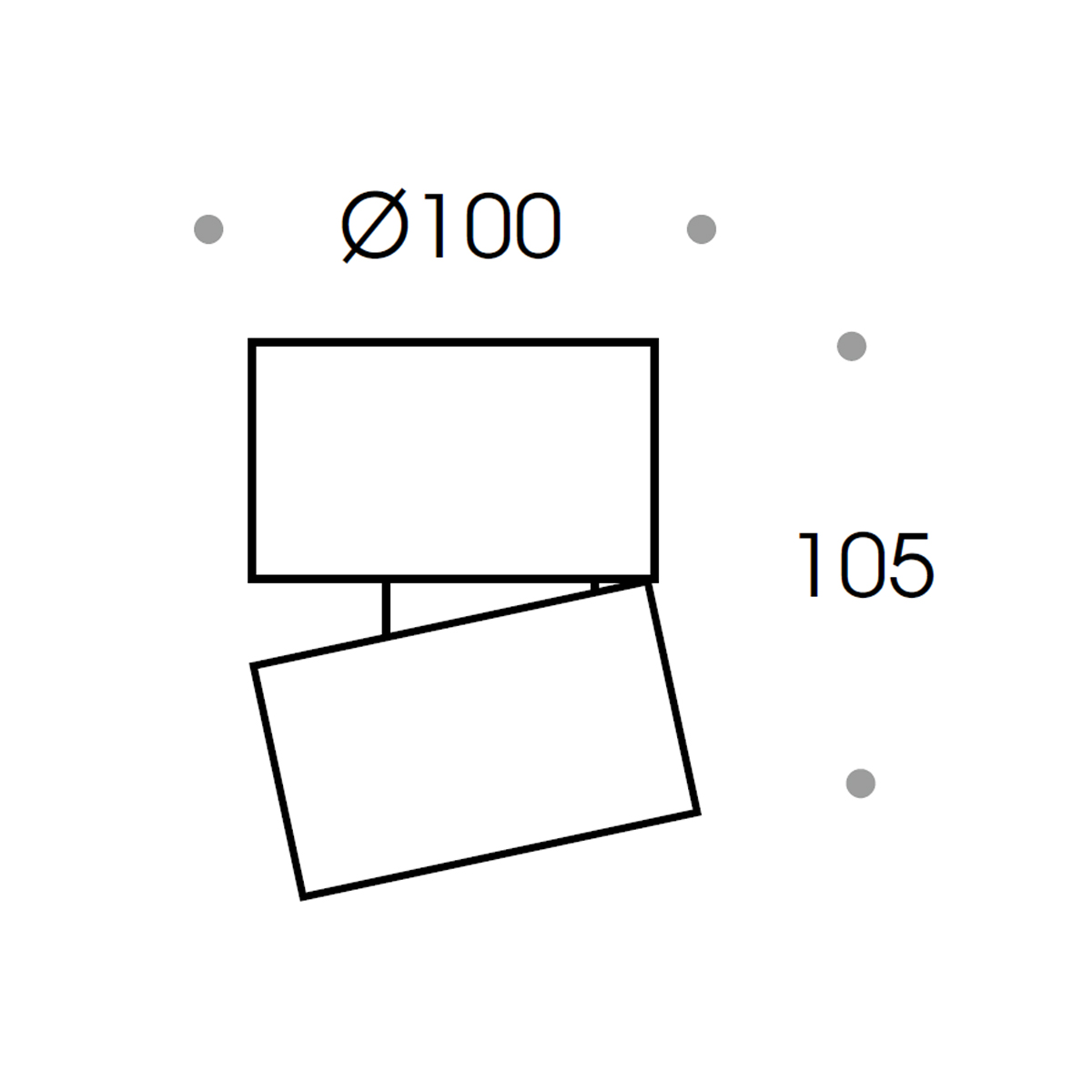 Antidark by Lumexx Easy LED Wand- / Deckenleuchte, 10 W, Maßzeichnung