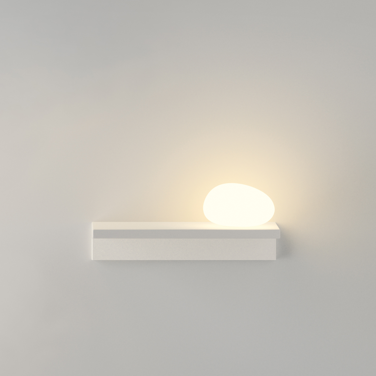Vibia Suite 6041 Wandleuchte, mit Glasdiffusor, weiß matt