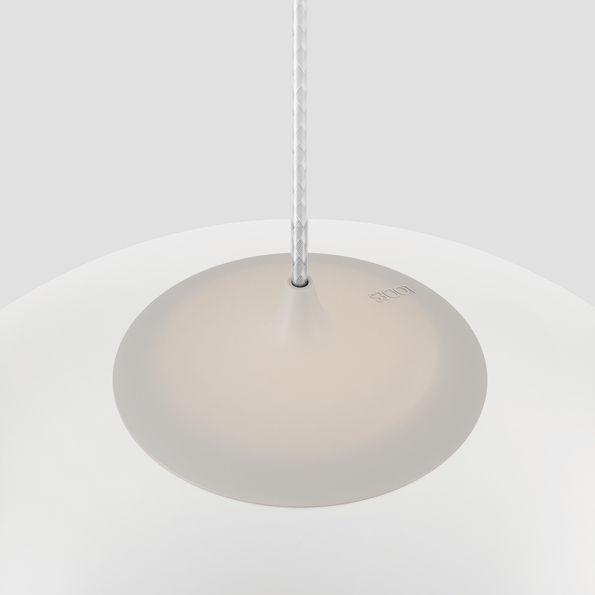 Lodes Random Solo 12 LED Pendelleuchte, weiß matt satiniert, Detail