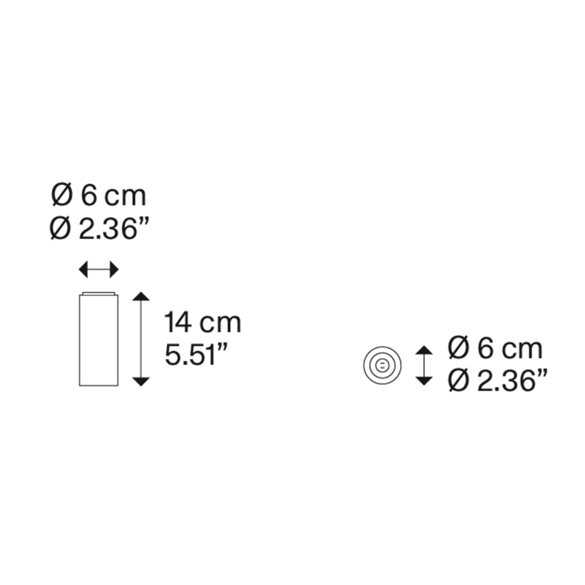 Lodes A-Tube Deckenleuchte, Höhe: 14 cm, Abmessungen