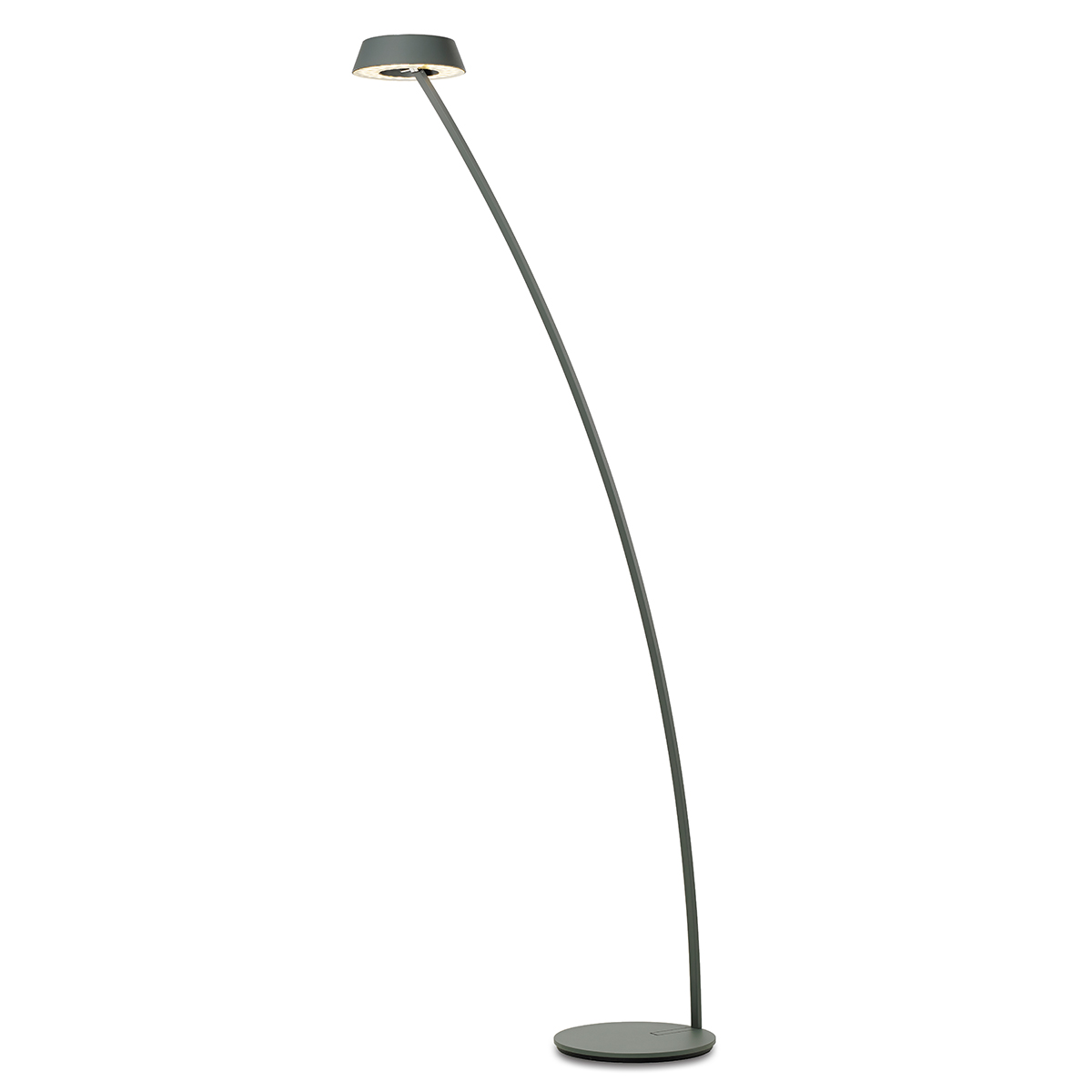 Oligo Glance LED Stehleuchte, gebogen, grau matt