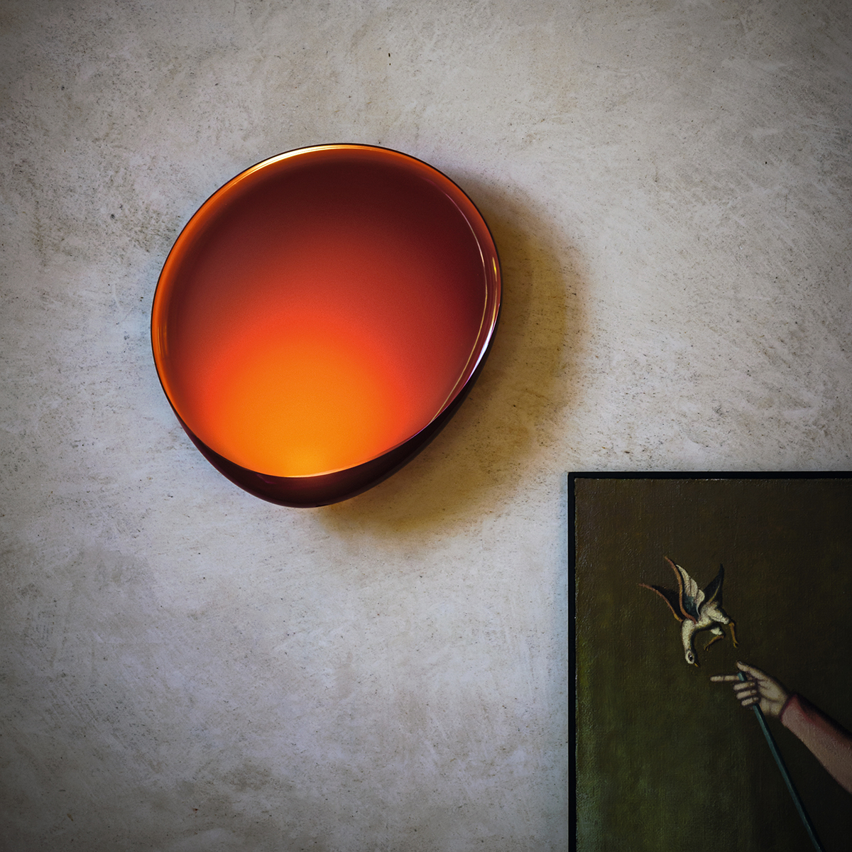 Foscarini Lake LED Parete, rosso (rot)