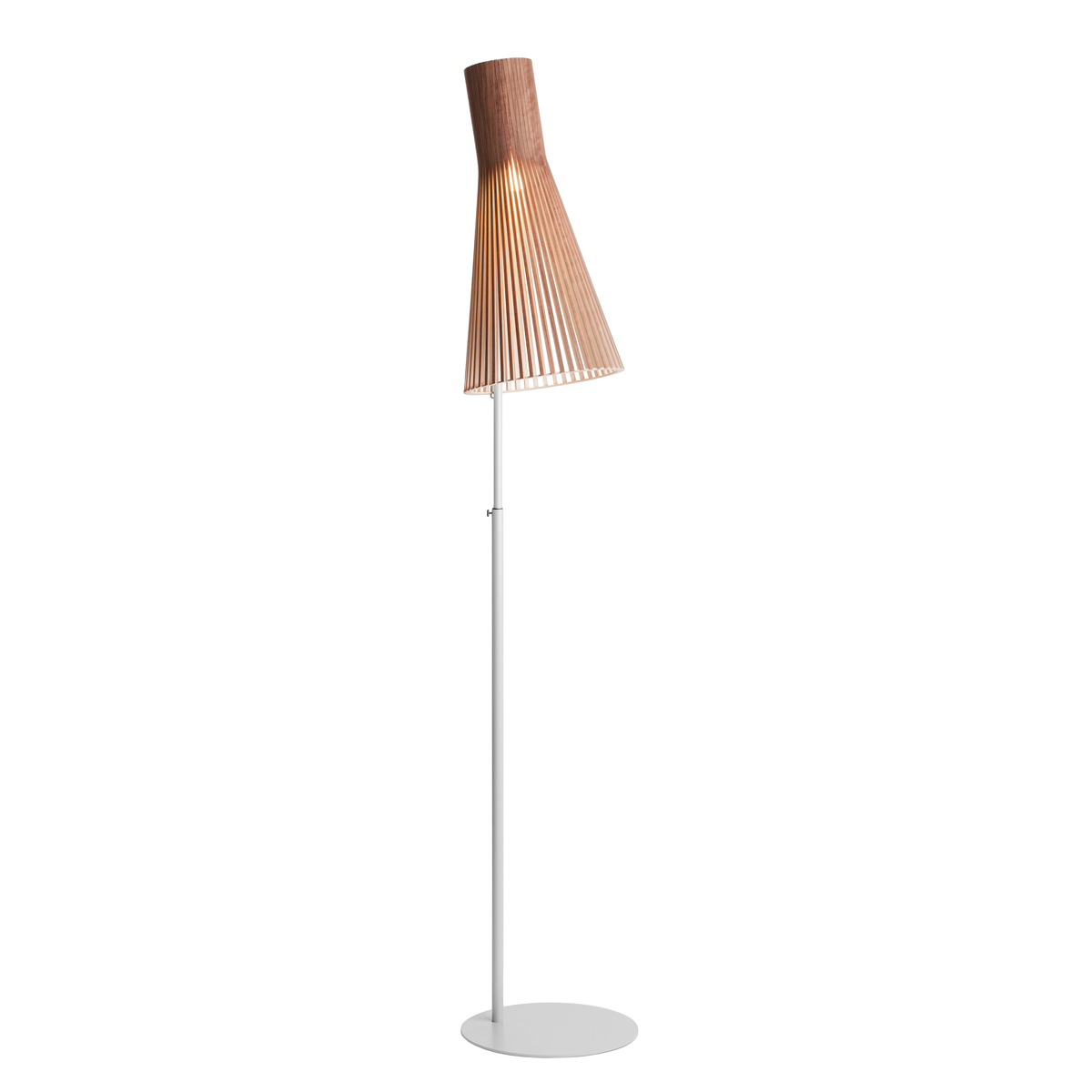 Secto Design Secto 4210 Stehleuchte, grau, Schirm: Walnussfurnier