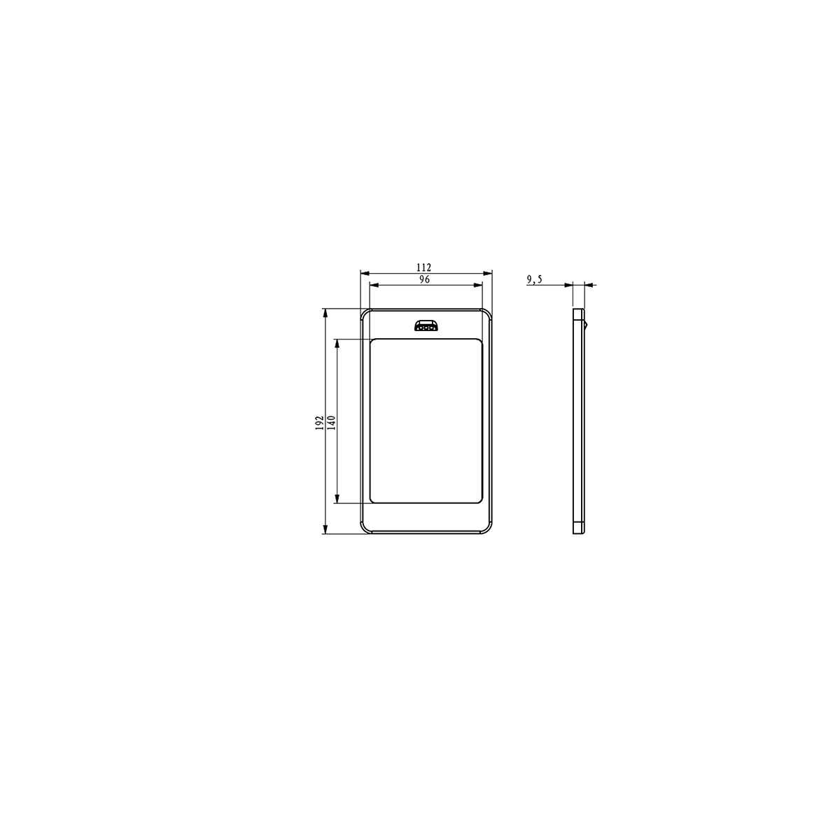 Mobilux MOBiBLADE Sensor LED Unterschrankleuchte, Maßzeichnung