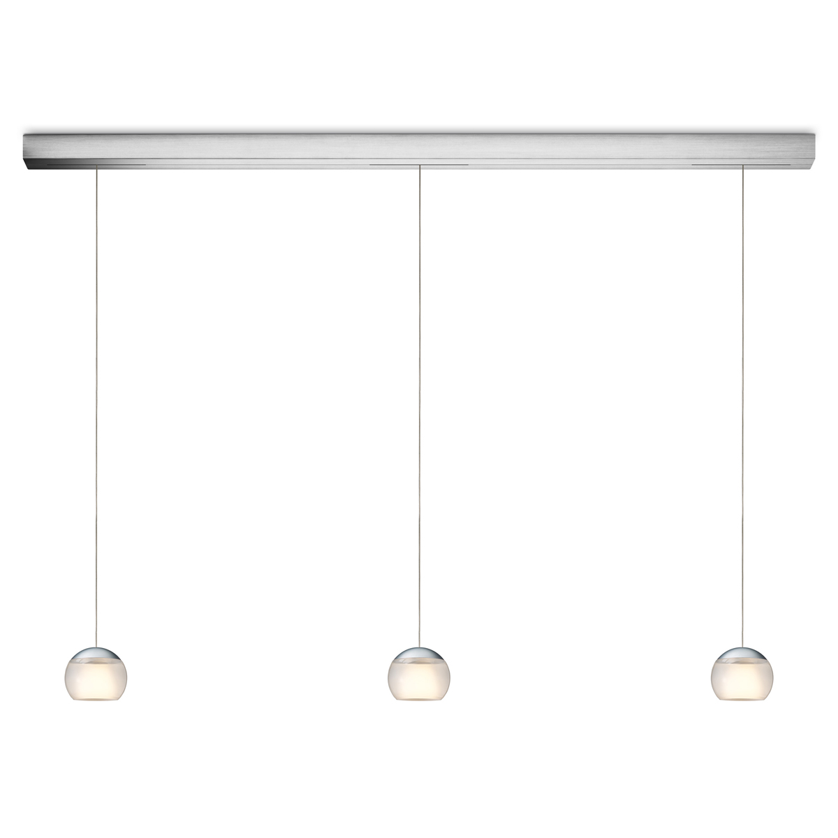 Oligo Balino LED Pendelleuchte, 3-flg., Chrom matt / satiniert