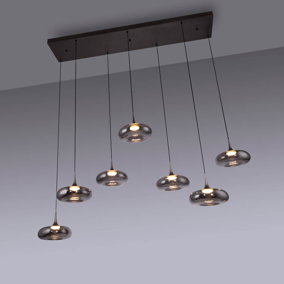 Posh LED Pendelleuchte, 7-flg.