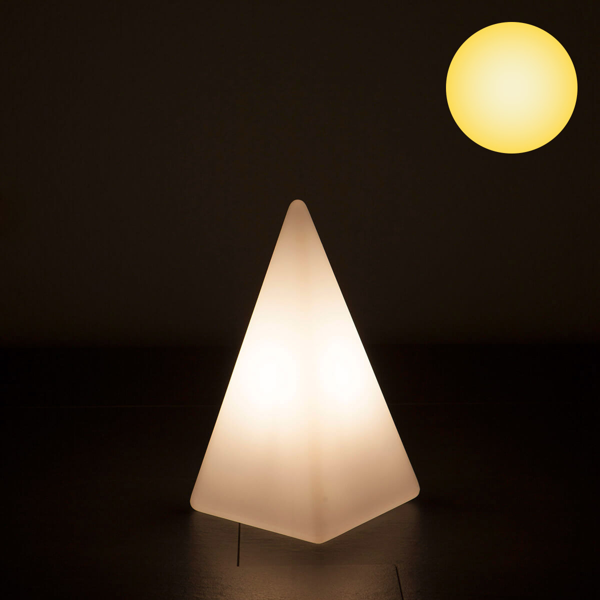Epstein-Design Pyramide LED Außenleuchte, Höhe: 36 cm, weiß