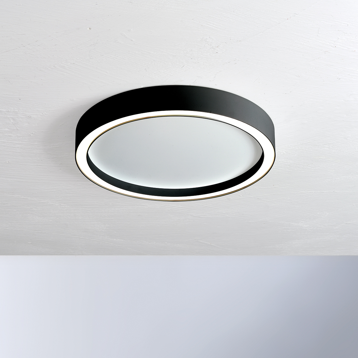 Bopp Aura LED Deckenleuchte, Ø: 55 cm, weiß / schwarz