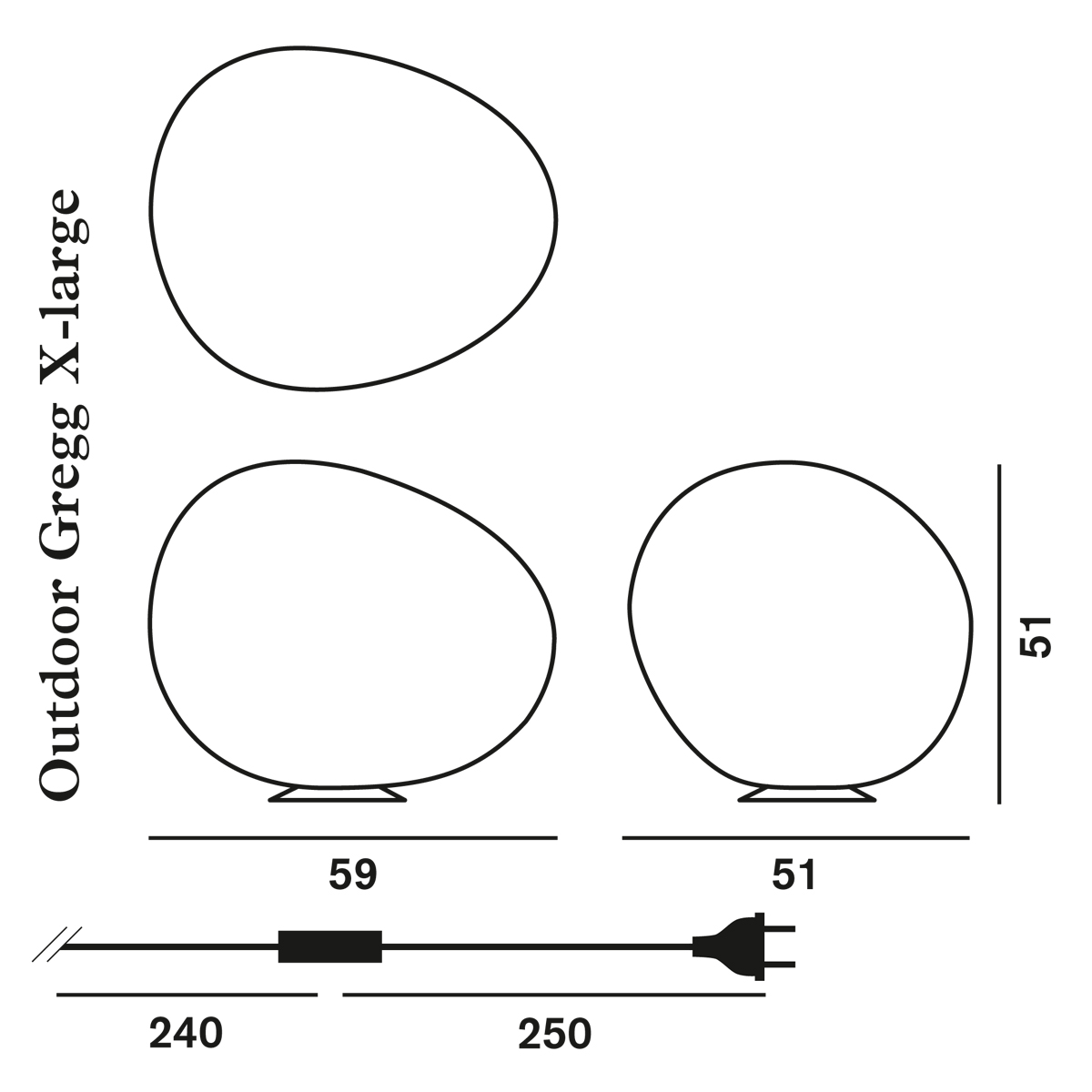 Foscarini Gregg Outdoor Terra, X-large