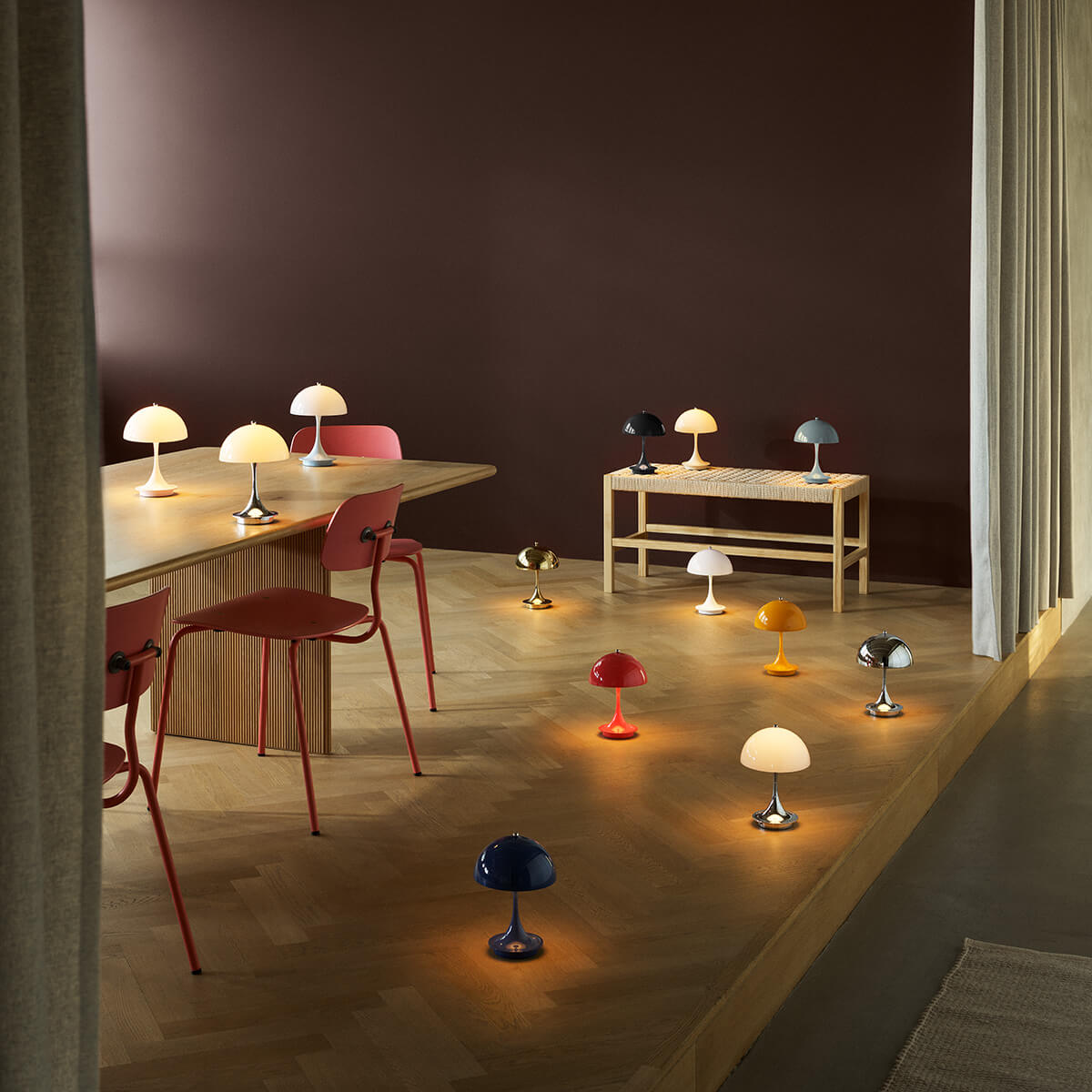 Louis Poulsen Panthella 160 Portable V3 LED Akkuleuchte, verschiedene Ausführungen – Design by Verner Panton