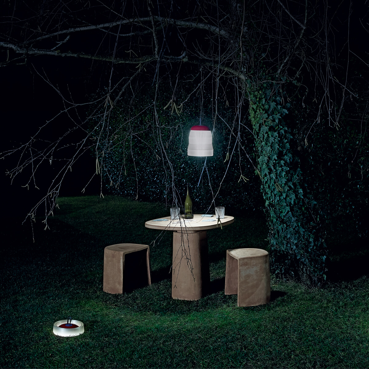 Foscarini Cri Cri LED Tavolo Akkuleuchte, verde (grün) und rosso (rot)