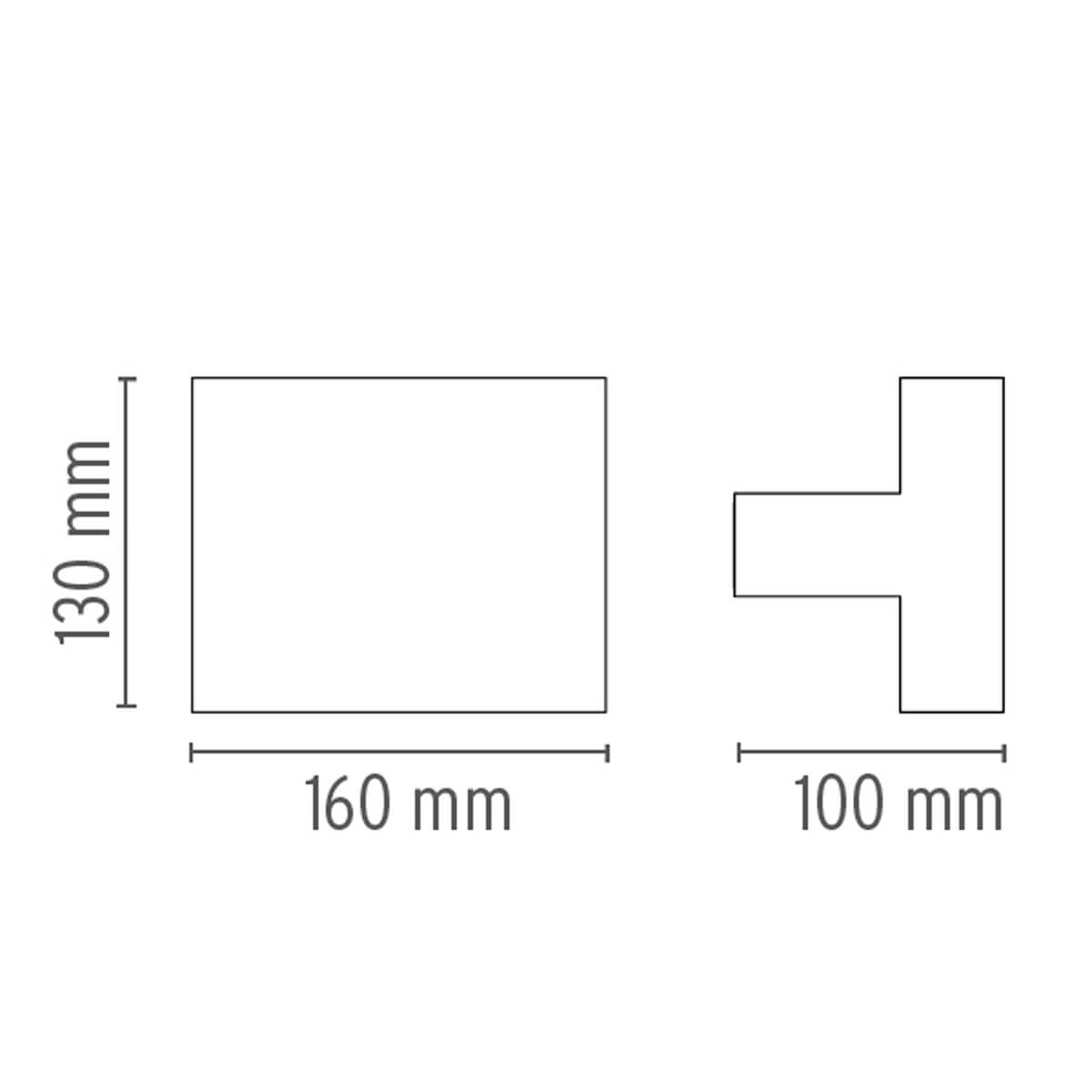 Flos Tight Light LED Wandleuchte, Maßzeichnung