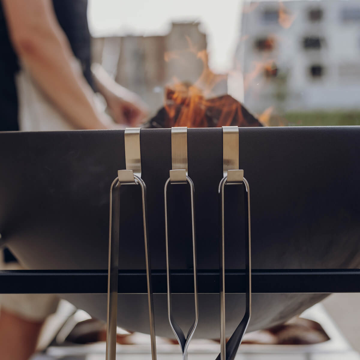 Höfats BBQ-Tool-Set, 3er-Set, Edelstahl