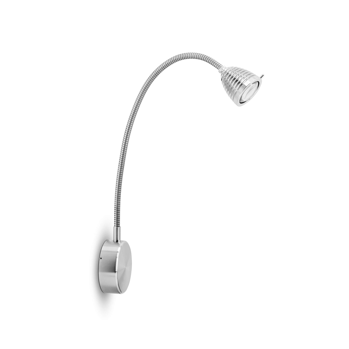 Less'n'more Athene LED Wandleuchte, Flexwelle: lang, Aluminium