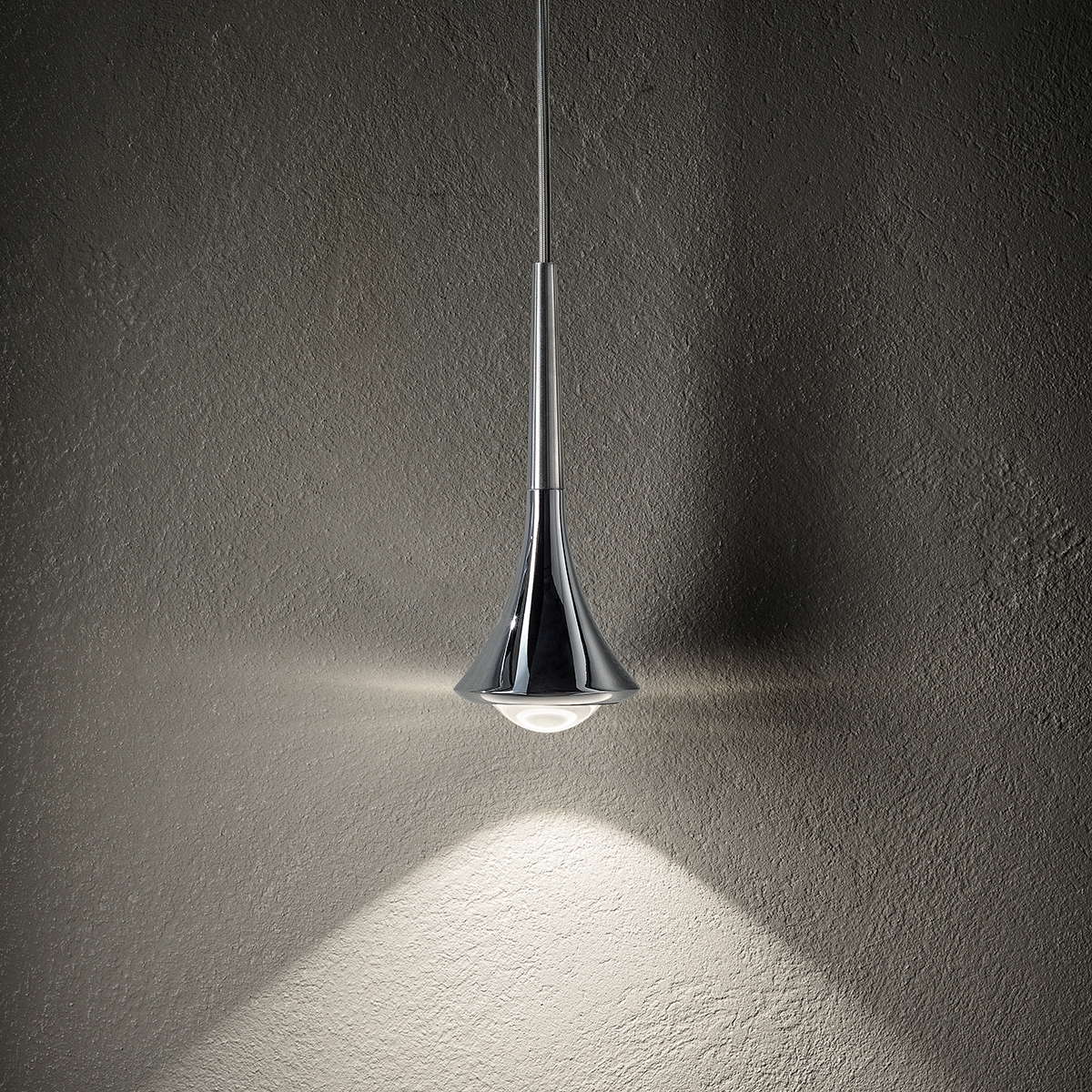 Lodes Rain LED Pendelleuchte 1-flg., Chrom