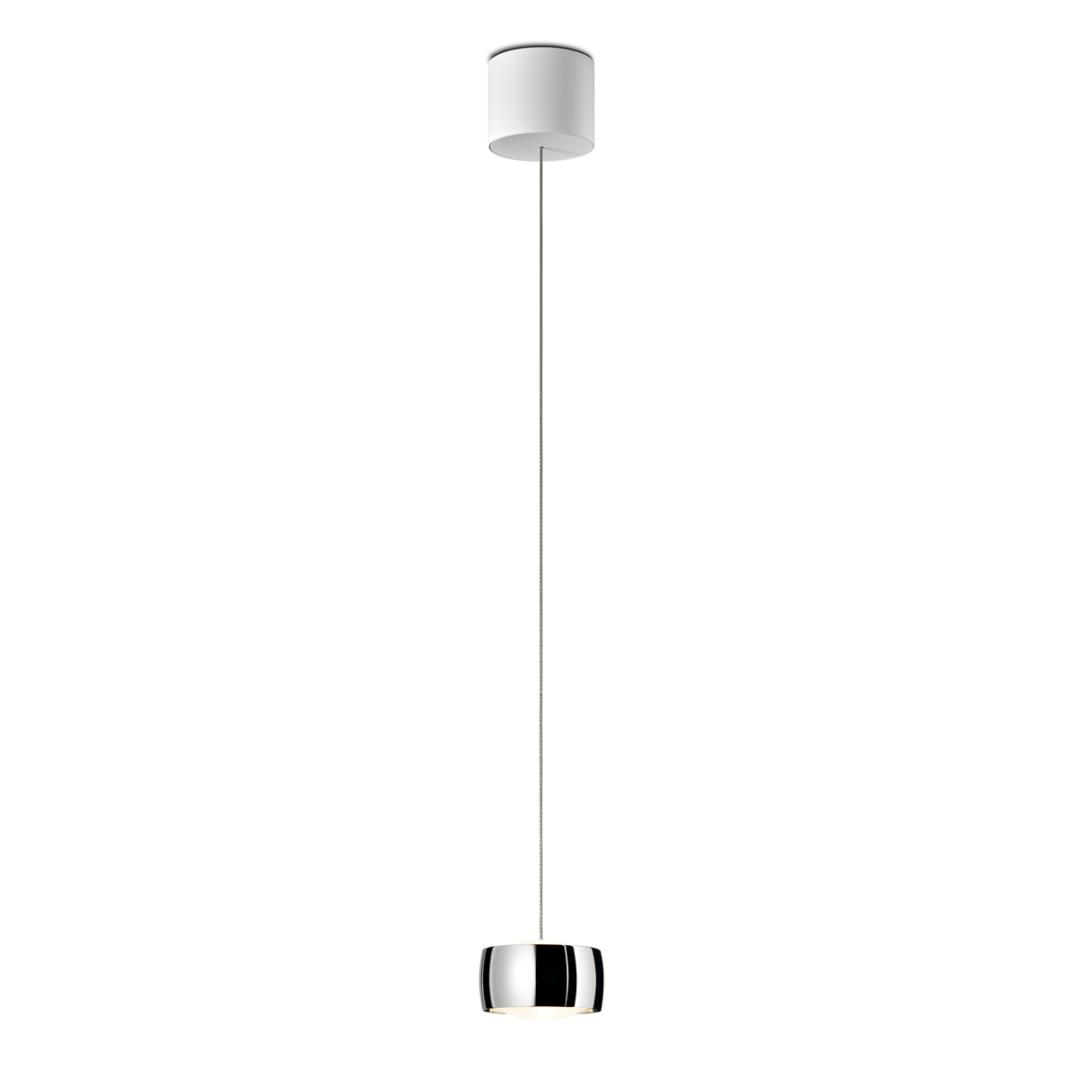 Oligo Grace LED Pendelleuchte, TW, unsichtbare Höhenverstellung, Chrom, Baldachin: weiß