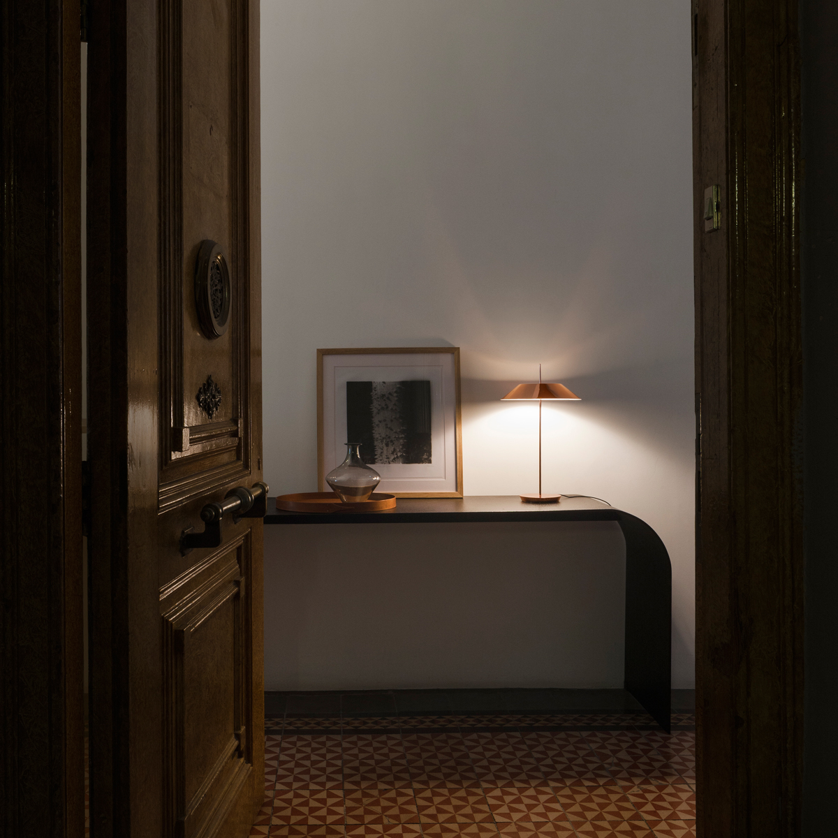 Vibia Mayfair 5505 Tischleuchte, Kupfer glänzend