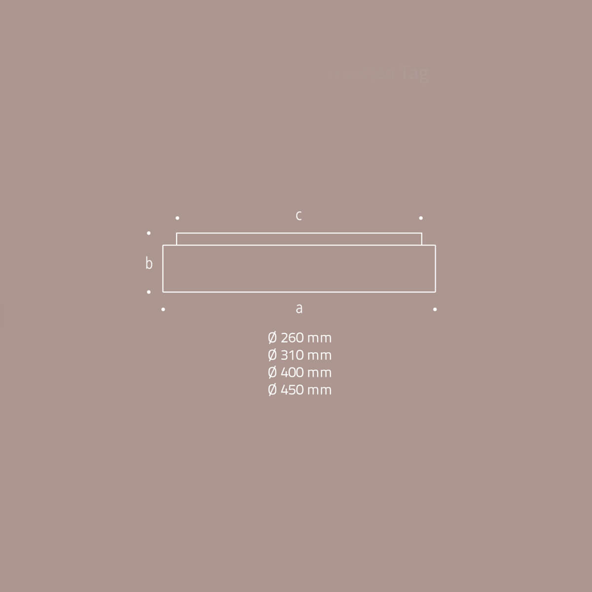 Peill+Putzler Rasa Wand- / Deckenleuchte, Maßzeichnung